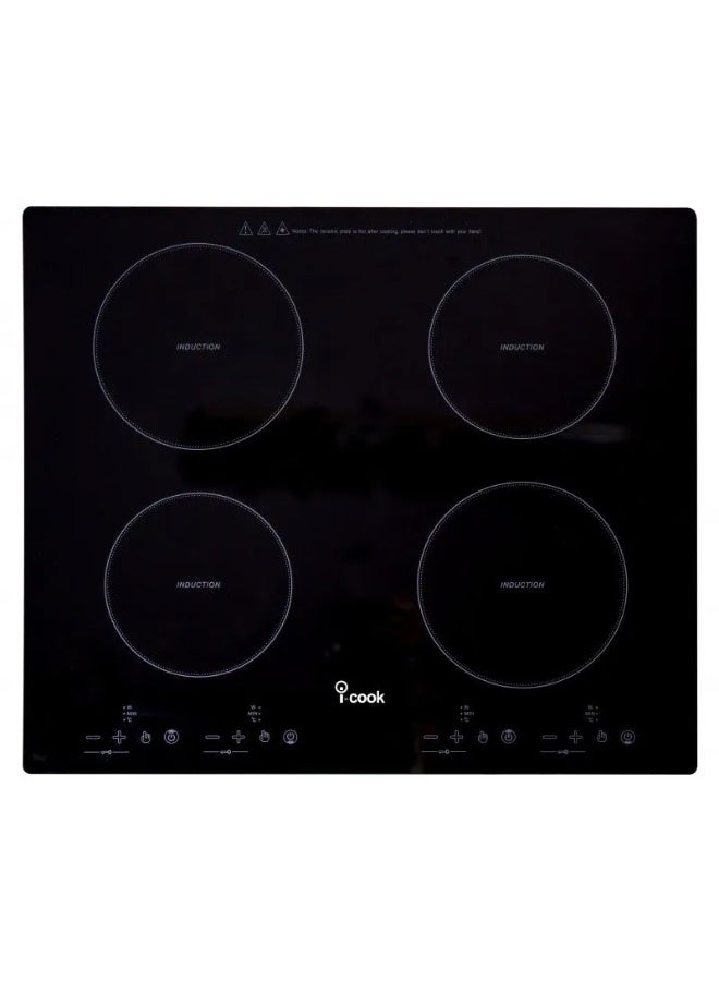 I-Cook 4-burner electric glass hob, 60cm, iCook induction BH5060G-D - Image 5